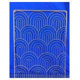 Gold Tone Metal Geometric Arch Wall Art Panel