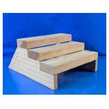 Rustic 3-Tier Wooden Display Riser Steps