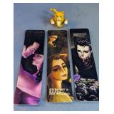 Fantasy Bookmarks Set & Cat Finger Puppet Lot