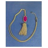Kendra Scott Pink Rayne Tassel Pendant Necklace
