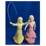Victorian Girl Perfume Bottle Pair