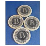 Thirstystone Monogram Letter B Coasters Set