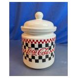 Vintage Coca-Cola Ceramic Cookie Jar w/ Lid
