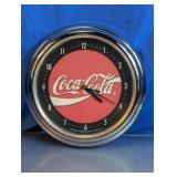 Vintage 1996 Coca-Cola Stainless Steel Wall Clock