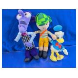 Assorted Character Plush Toys Trio
