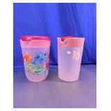 Vintage Plastic Beverage Pitchers Duo