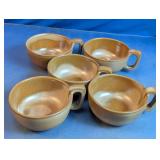 Vintage Frankoma Ceramic Soup Mugs Lot