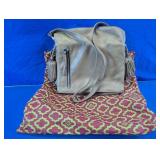 Oryany Taupe Leather Hobo Shoulder Bag