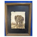 Framed Elephant Artwork