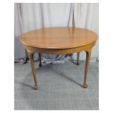 Vintage Round Wooden Extendable Dining Table