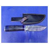 Hand-Forged Damascus Steel Hunting Knife