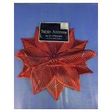 Table Accents Red Poinsettia Placemats Set