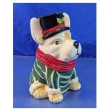 Ceramic Festive Dog Cookie Jar