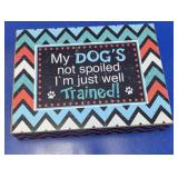 Hobby Lobby Well Trained Dog Wooden Box Sign