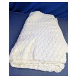 White Knit Baby Blanket