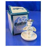 Genuine Porcelain Cherub Jewelry Holder