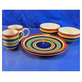 Vintage TodaysHome Colorful Dinnerware Set