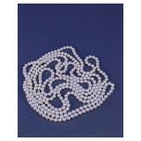 White Faux Pearl Beaded Necklace