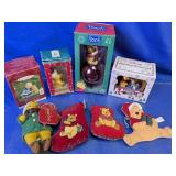 Pooh Holiday Ornament & Plush Decor Lot