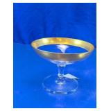 Gold Rim Pedestal Dish