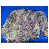 Paisley Print Two-Piece Lounge Set