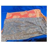 Paisley Pattern Fringed Scarves Lot