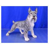 Large Hard Plastic Schnauzer Dog Figurine