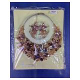 Rose Gold Tone Rhinestone Necklace & Earrings Set