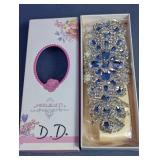 Blue Rhinestone Applique