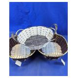 Assorted Decorative Woven Wicker Baskets