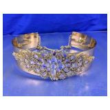 Gold Tone Rhinestone Mirror Metal Plus Size Belt