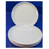 Mainstays Teal Geometric Dinner Plate Set