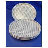 Mainstays Black Geometric Dinner Plate Set