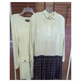 Cream Knit Dress & Shirt Dress Lot