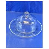 Covered Cut Glass Cheese Server