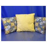Mustard & Floral Throw Pillow Set