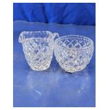 Cut Crystal Creamer & Sugar Bowl Set