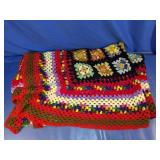 Hand-Crocheted Granny Throw Blanket