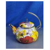 Floral Enamel Tea Kettle