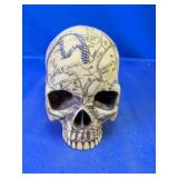 Salem Witch Map Skull Statue