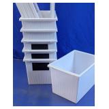 White Plastic Storage Bins w/ Lids Lot