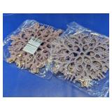 Rose Gold Snowflake Ornaments