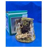 Vintage Mossy Bark Grotto Nativity Set in Box