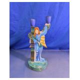 Hand-Painted Sri Lanka Wood Angel Candelabra