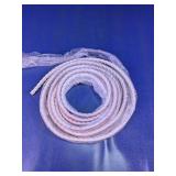 White Twisted Welt Cord Trim with Red Lip
