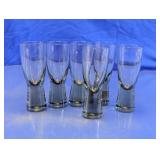 Tall Shot Glasses w/ Smoke Gray Base