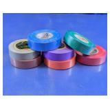 Assorted Colored Electrical Vinyl Tape Rolls Lot