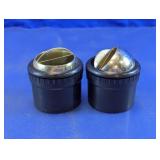 Vintage Swiveling Sphere Desk Paperclip Holders