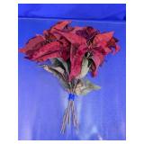 Artificial Red Poinsettia Silk Floral Bouquet