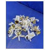 Brass Wedding Bells Lot with Ribbons & Tags